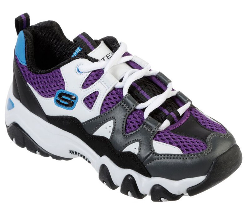 Skechers Pojkar Grå/Svarta Sneakers - D'lites 2 - Tidal Wave - Sverige (DICJG-4502)